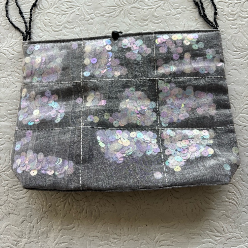 New York Glitz Giorgio Beverly Hills Beaded Mesh Sequin Evening Bag - Picture 3 of 12